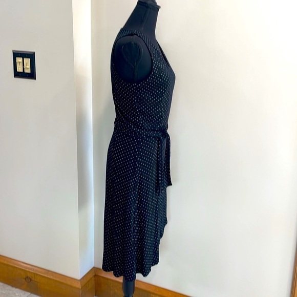 Ann Taylor Loft Black and White Polka Dot Wrap Dress size S - Picture 3 of 6